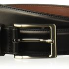 Cintur&oacute;n De Vestir Perry Ellis Amigo Leather Para Hombre Negro Talla 32