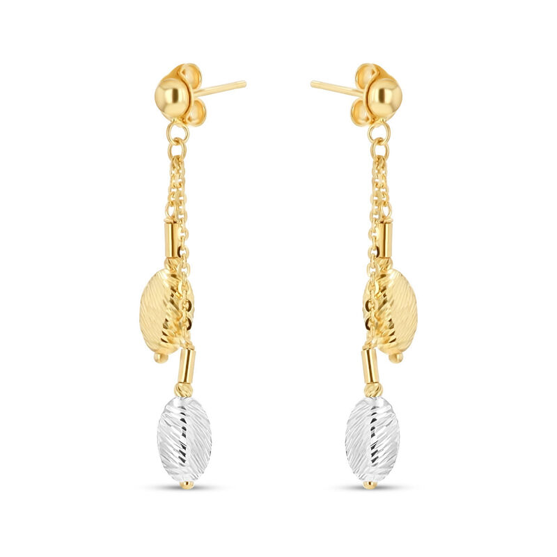 Aretes De Oro Amarillo Y Blanco 14k | Bizzarro image number null