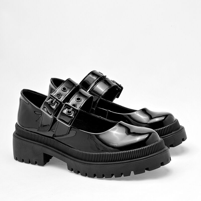 Ni&ntilde;as Fashion Zapatos para mujer negro charol image number null