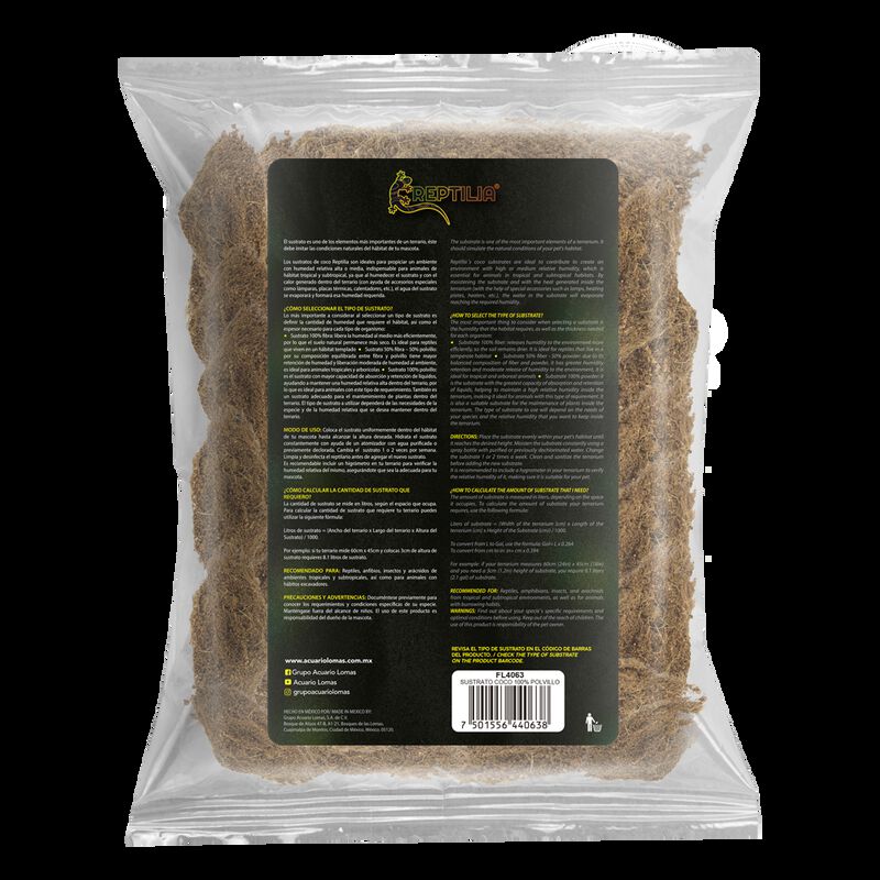 Reptilia Sustrato De Coco 100% Polvillo, 100% N... image number null