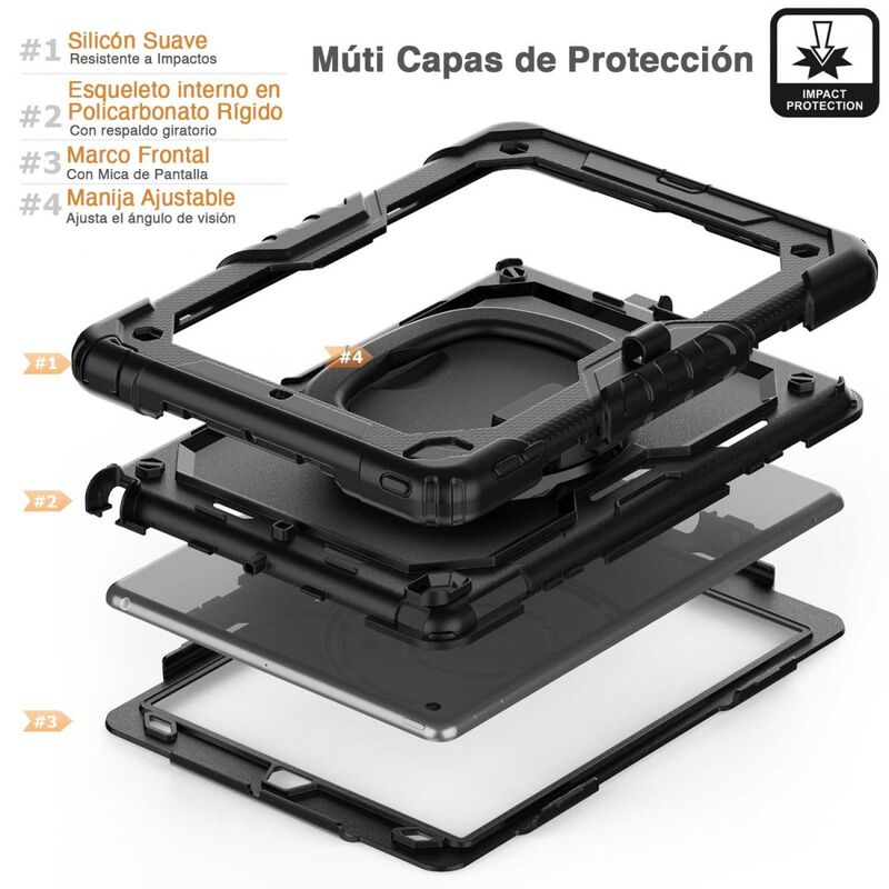Funda Tekku Handled Uso Rudo Para Ipad 9 Ipad 8... image number null
