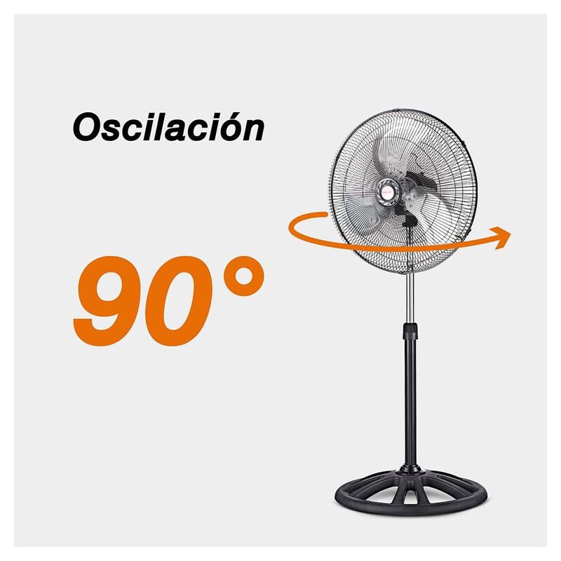 Mytek 3397 Ventilador de Pedestal 18" Metálico,... image number null