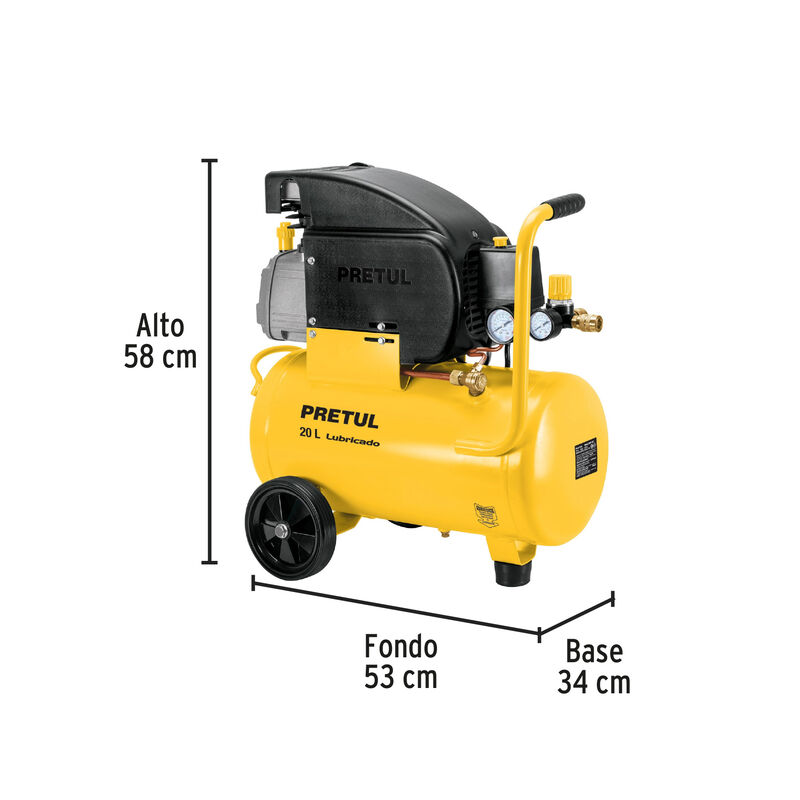 Compresor de 20 L con Accesorios Pretul image number null