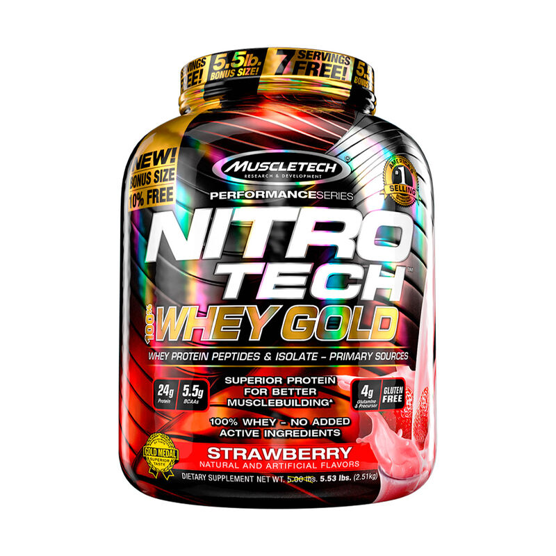 Proteina Nitro Tech Whey Gold Muscletech Strawb... image number null