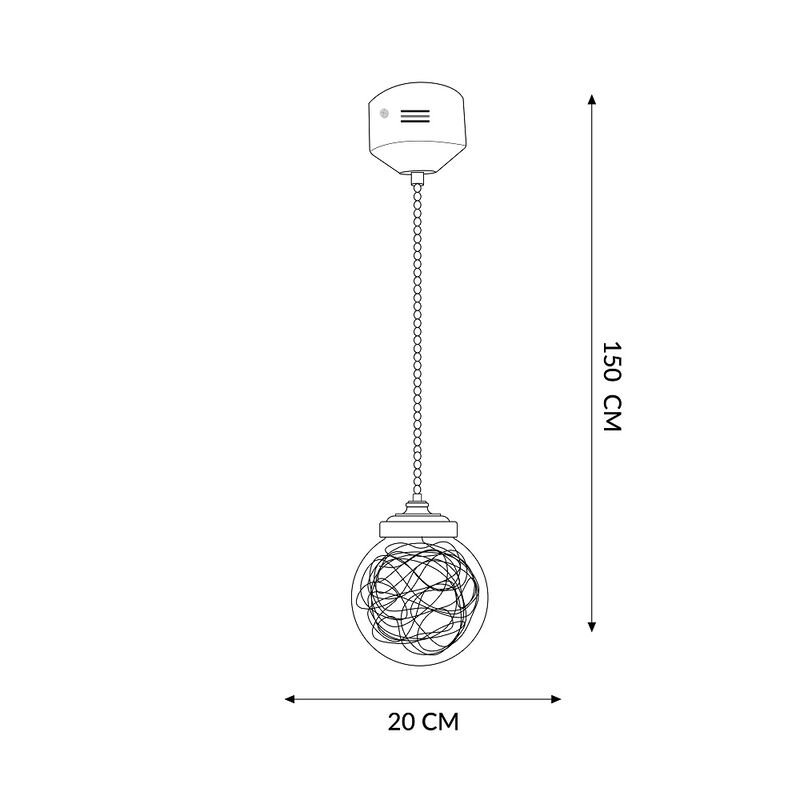 L&aacute;mpara Colgante Prismatic Ambar Mil Luces image number null