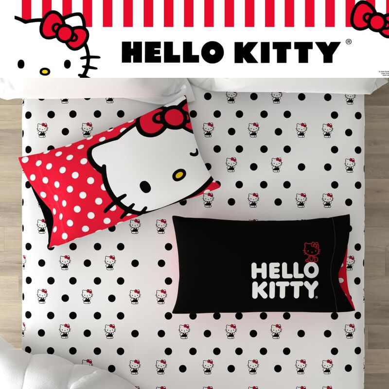 Juego De S&aacute;banas Franco Collectibles Hello Kitt... image number null