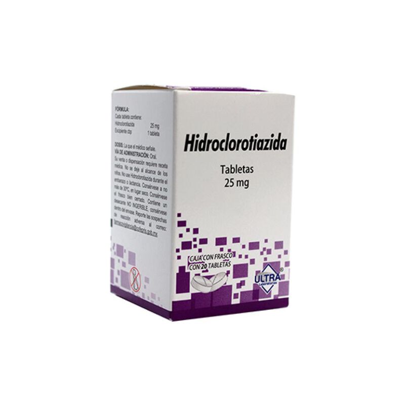 Hidroclorotiazida 25 Mg 20 Tableta(s) image number null