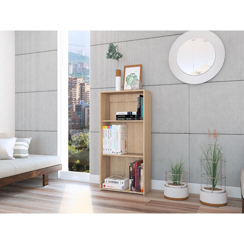 Librero Leroy, Beige, con variedad de entrepa&ntilde;o... image number null