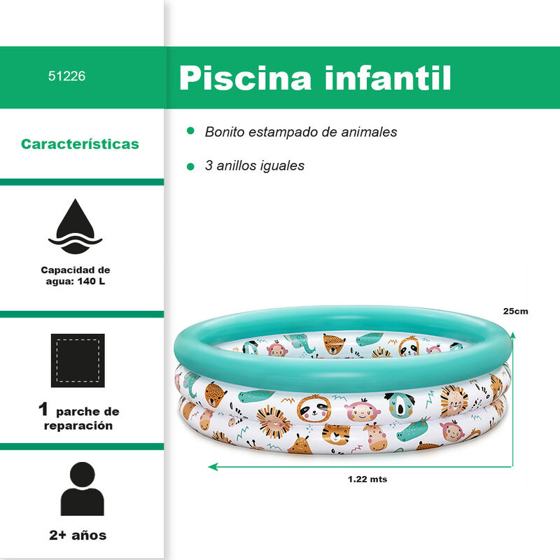 Alberca Inflable Infantil Bestway Dise&ntilde;o Safari... image number null
