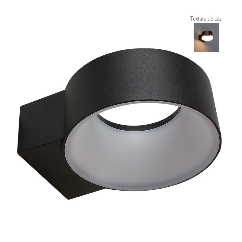Lampara Sobreponer En Muro Exterior Negro 8w Lu... image number null