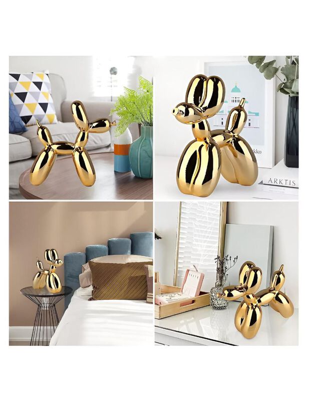 Figura decorativa de perro Casa BIU de resina image number null