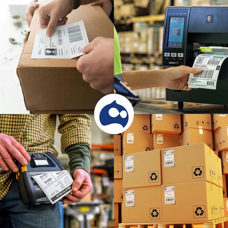 Rollo de Etiqueta Pl&aacute;stica Blanca Bluelander image number null