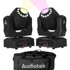 Set 2 Cabeza Móvil  Rgb Robótica 90w con Mochil... Set 2 Cabeza Móvil  Rgb Robótica 90w con Mochila mkz-cabezam90wneg Audiotek Negro