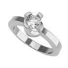 Anillo de Compromiso de 14K con Diamante de Laboratorio 0.20 CT F VS1 Talla 6 ORO BLANCO 14K&ndash; Amore Mio!