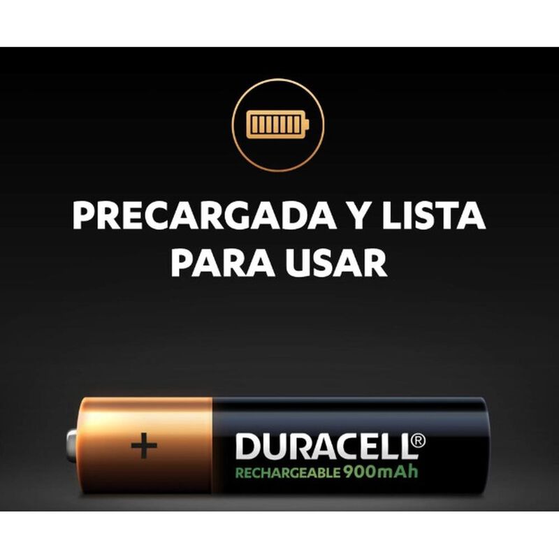 DURACELL RECARGABLE AAA CON 2 UNIDADES 900 MAH ... image number null