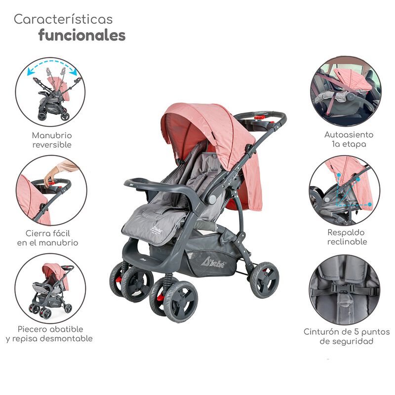 Carriola con Autoasiento Reversible Elite D'Beb... image number null