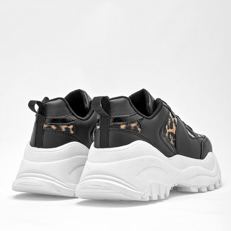 Moramora Tenis urbano para mujer negro beige image number null