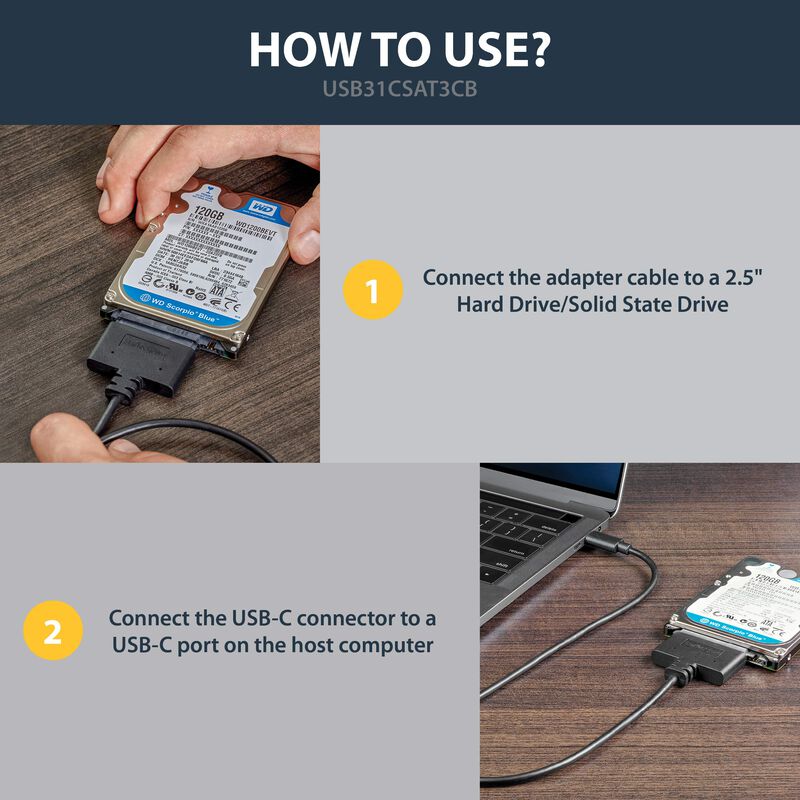 Adaptador Usb C A Sata Startech.com Usb31csat3c... image number null
