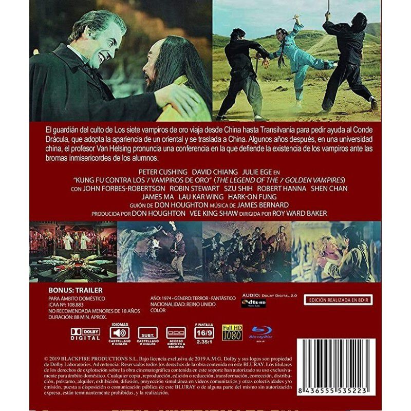 Kung Fu Contra Los 7 Vampiros De Oro [blu-ray. ... image number null