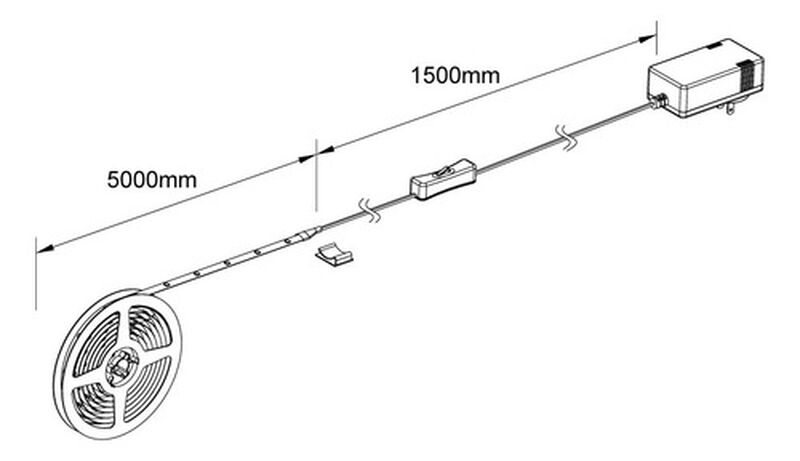 Tira Led 5 Metros De Longitud 12 W, Luz Amarill... image number null