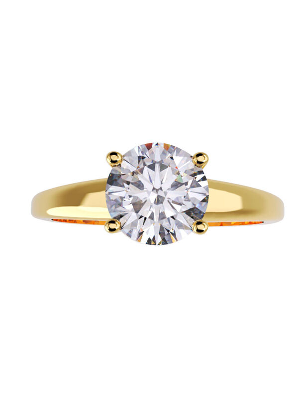 Anillo de Compromiso de 14K con Diamante de Lab... image number null