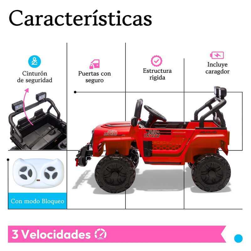 Carro Montable El&eacute;ctrico Nino Control Remoto Te... image number null