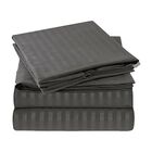 Juego de 4 Piezas de Sabanas Queen Hipoalerg&eacute;nicas Gris Rayas Bluelander