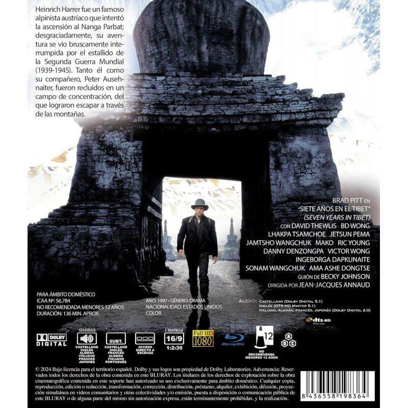 Siete A&ntilde;os En El T&iacute;bet [blu-ray] (1997) image number null