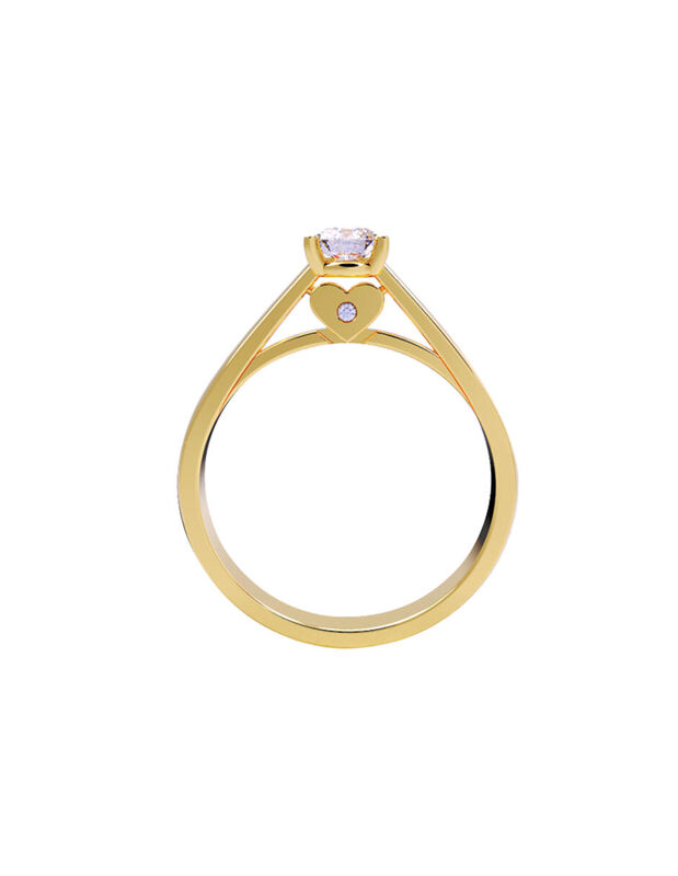 Anillo de Compromiso de 14K con Circonia Talla ... image number null