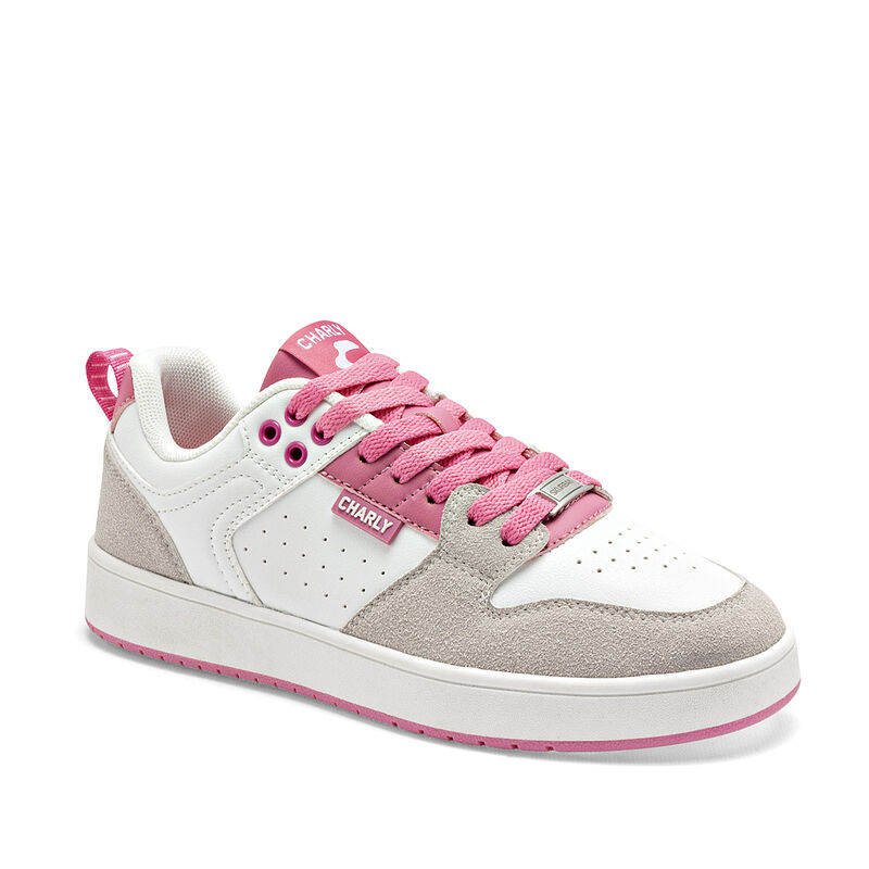 Charly Tenis urbano para mujer blanco rosa, imp... image number null