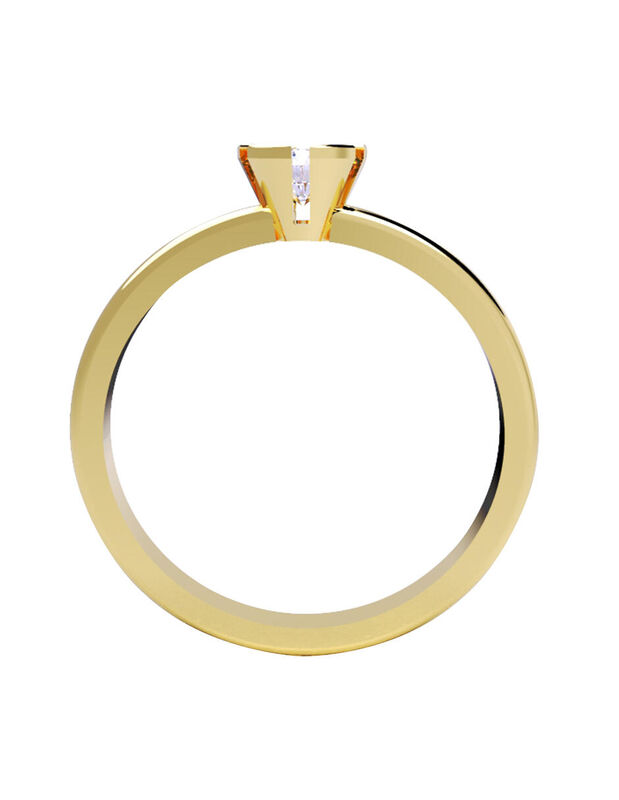 Anillo de Compromiso en Oro de 10K con Circonia... image number null