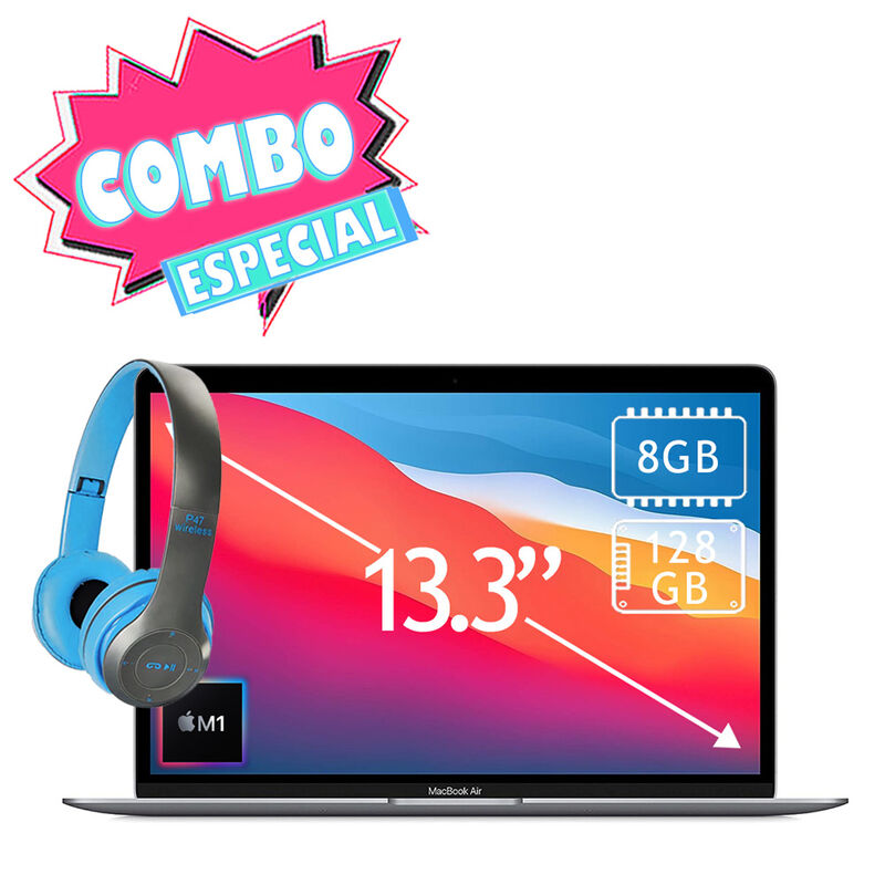 Combo Apple MacBook Air M1 13.3" 128Gb 8Gb Plat... image number null