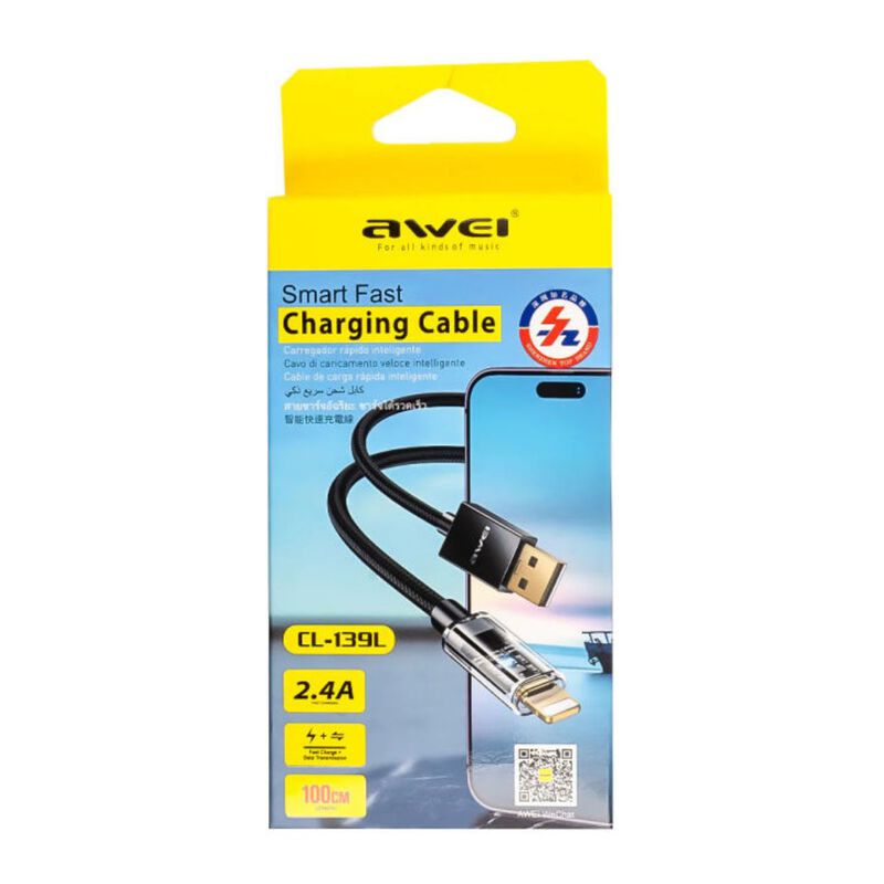 Awei Cl-139l Cable De Carga Rapida (100cm) image number null