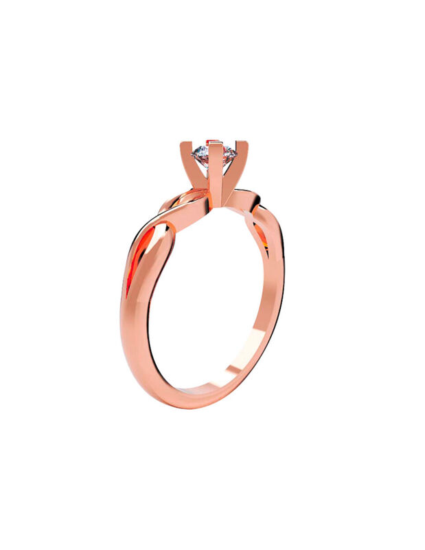 Anillo de Compromiso de 14K con Circonia Talla ... image number null