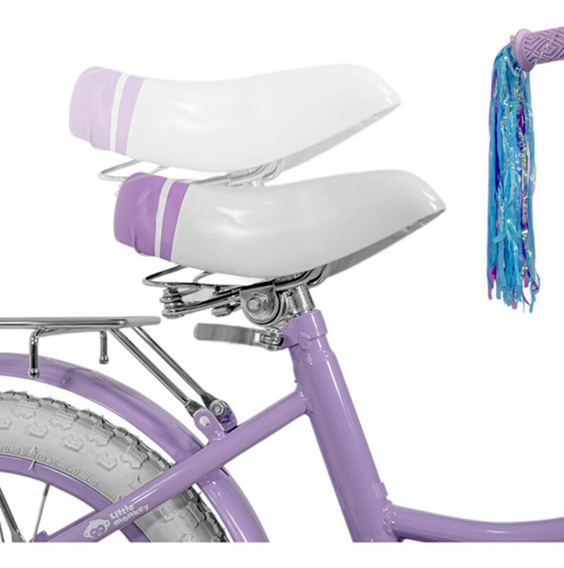 Bicicleta Infantil Morada Ni&ntilde;a Rodada 16 Con Ca... image number null