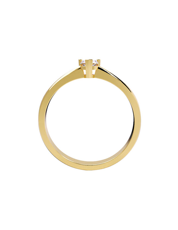 Anillo de Compromiso en Oro de 10K con Circonia... image number null