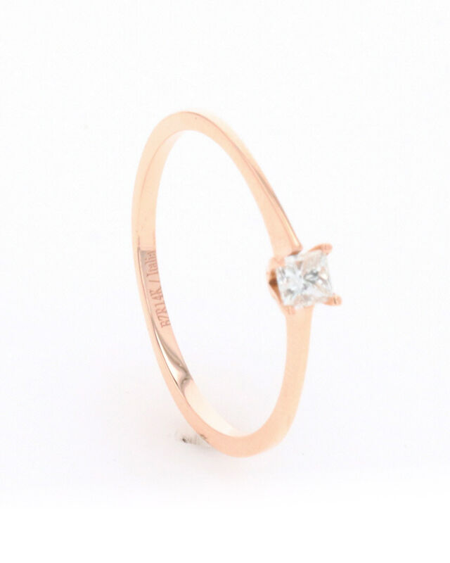 Solitario De Oro Rosa 14k Con 15pts De Diamante... image number null