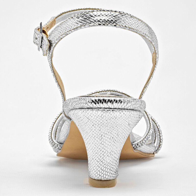 Lady One Zapatillas de fiesta para mujer plata image number null