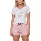 Pijama De Mujer De Dos Piezas Pij-051-3 Malabis Dise&ntilde;o 4 Set Playera Y Short