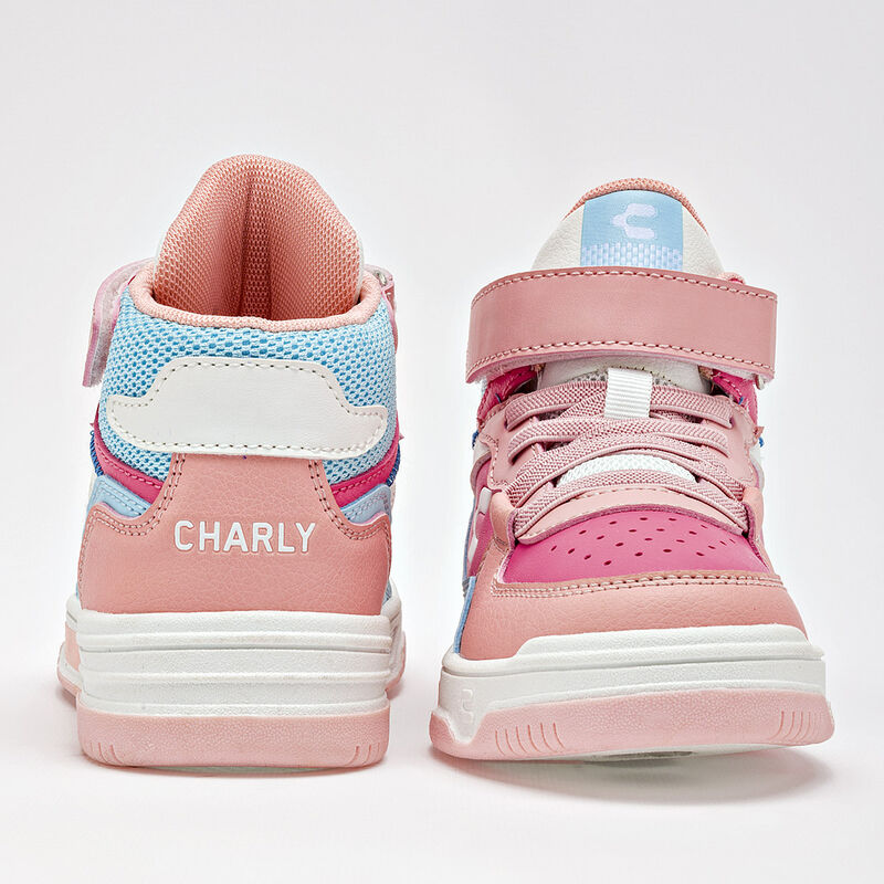 Charly Tenis urbano para ni&ntilde;a. Rosa multicolor,... image number null
