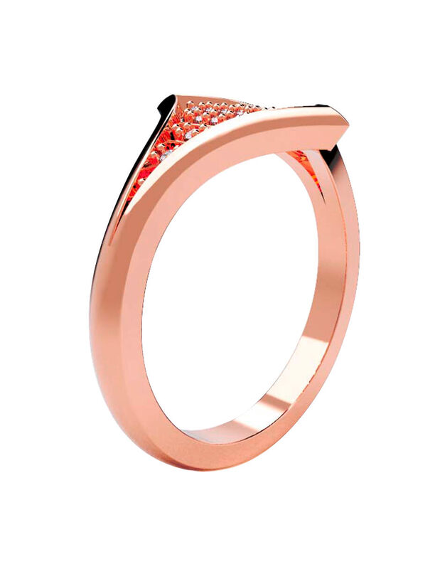 Anillo de Compromiso en Oro de 10K con Circonia... image number null