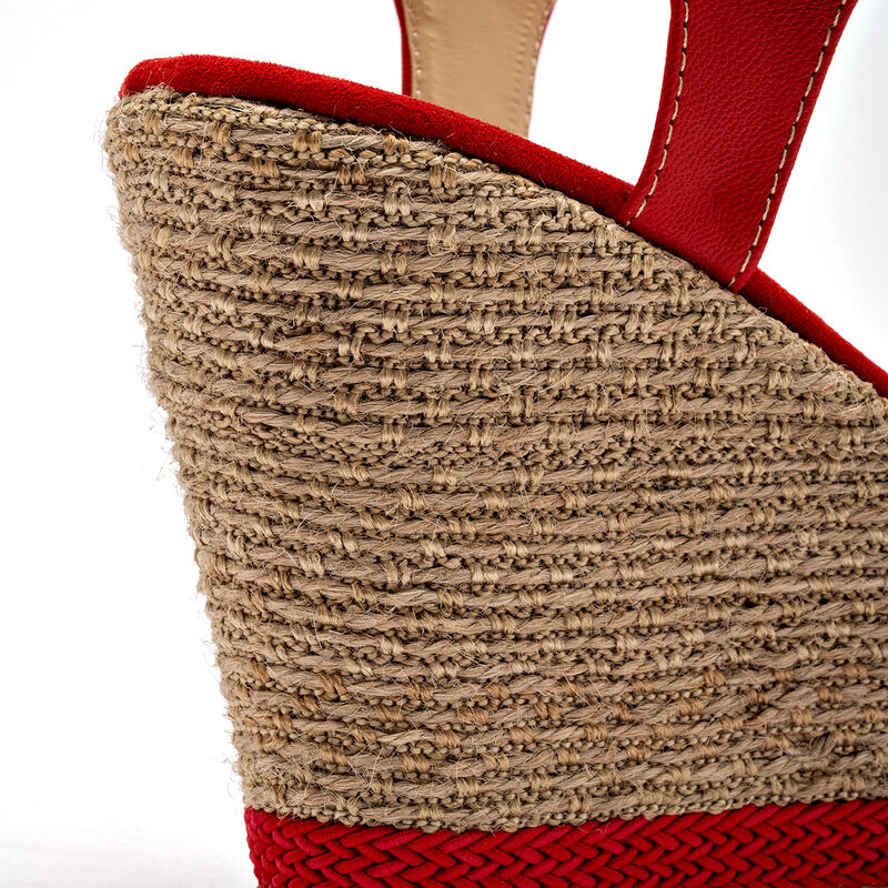 Moramora sandalia cu&ntilde;a para mujer beige rojo co... image number null
