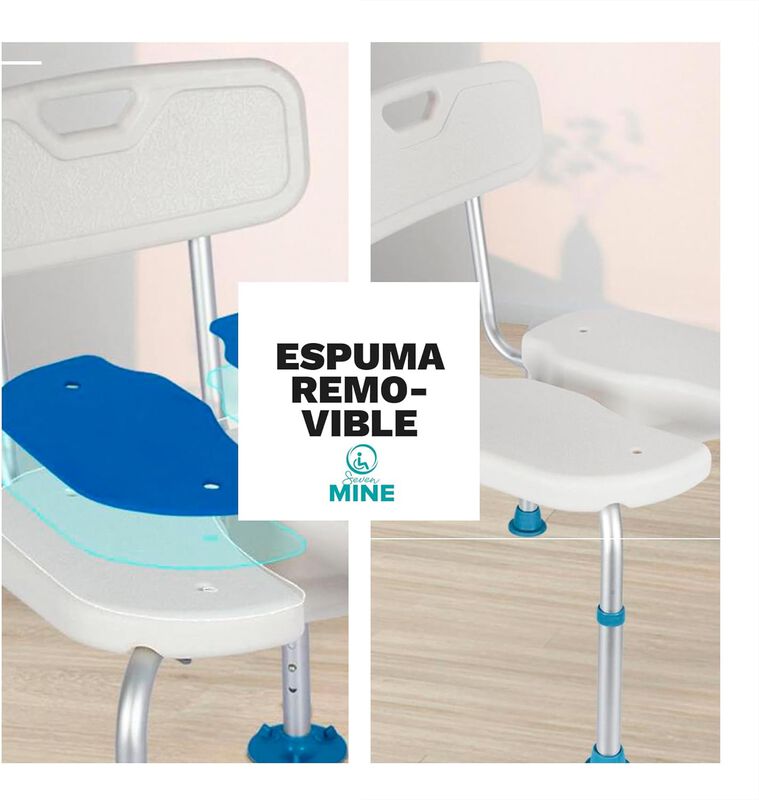 Banco Silla Para Ducha Con Apertura Higiénica K... image number null