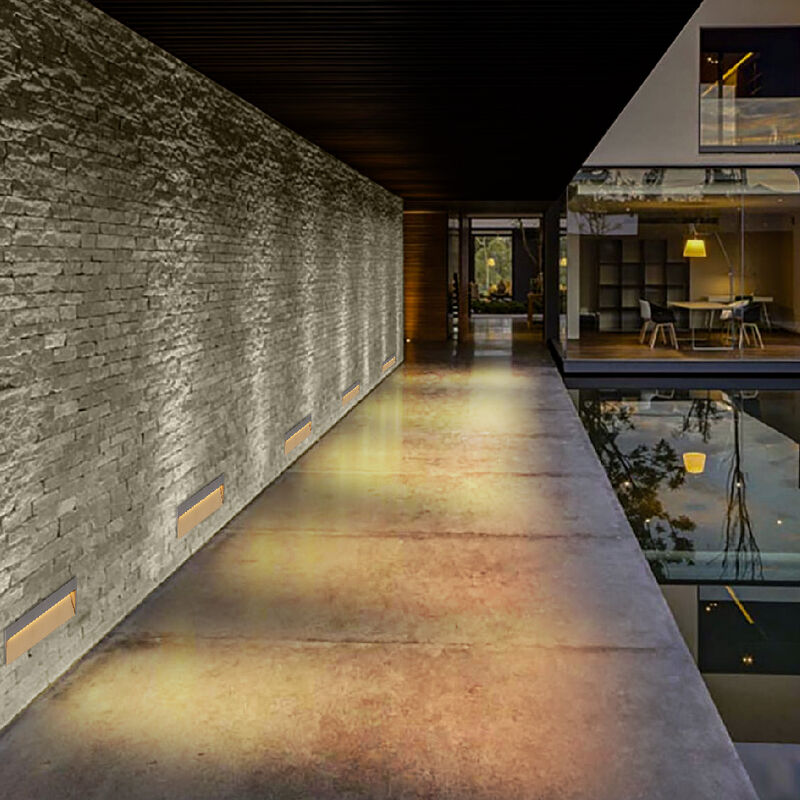 L&aacute;mpara De Pared Sobreponer Gris 24 W Luz C&aacute;lid... image number null