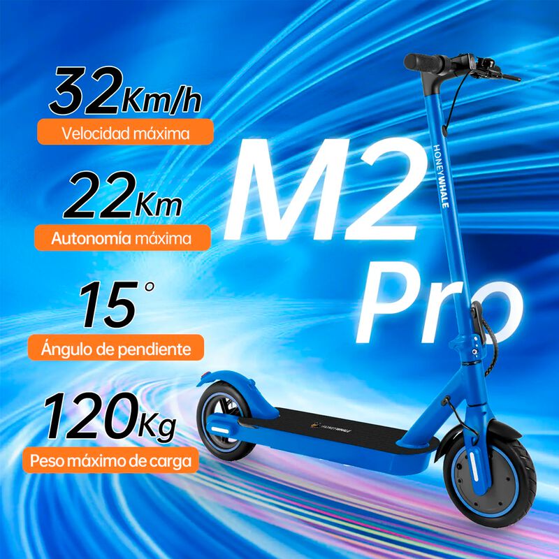 Scooter El&eacute;ctrico M2 Pro Honey Whale azul image number null