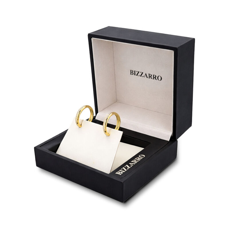 Arracadas Oro 10k Con Platinado 20 mm (sku B) |... image number null