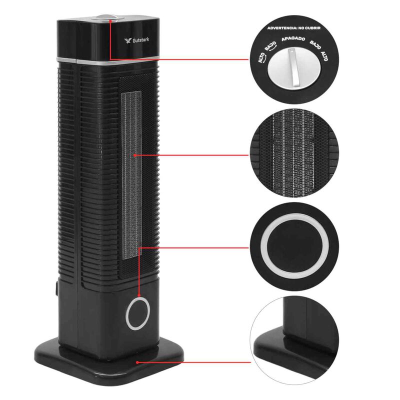 Calefactor El&eacute;ctrico Oscilatorio 60&deg; Torre 4 Mo... image number null