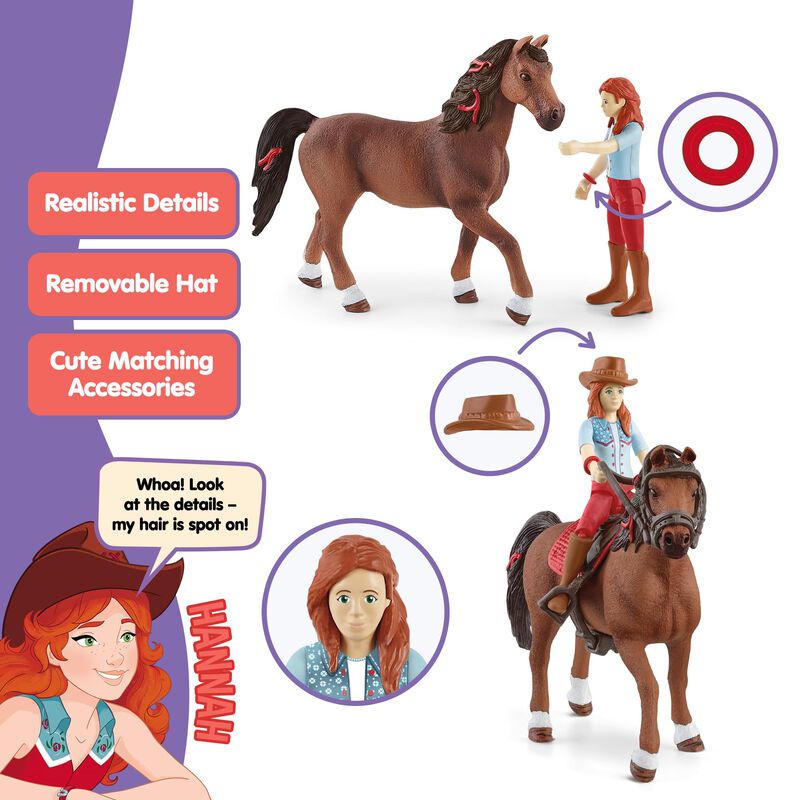 Toy Schleich Horse Club Hannah Y Cayenne Con Ji... image number null