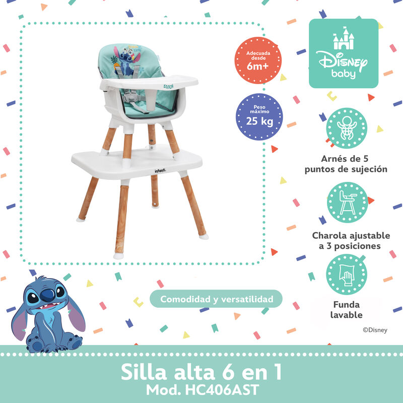 Silla Alta Periquera Para Bebe Mila 6 En 1 Aloh... image number null