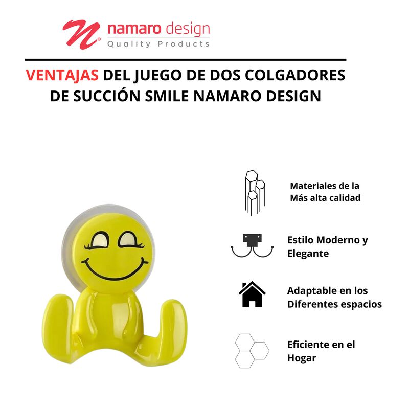 Juego De Colgador Succi&oacute;n Smile Namaro Design image number null